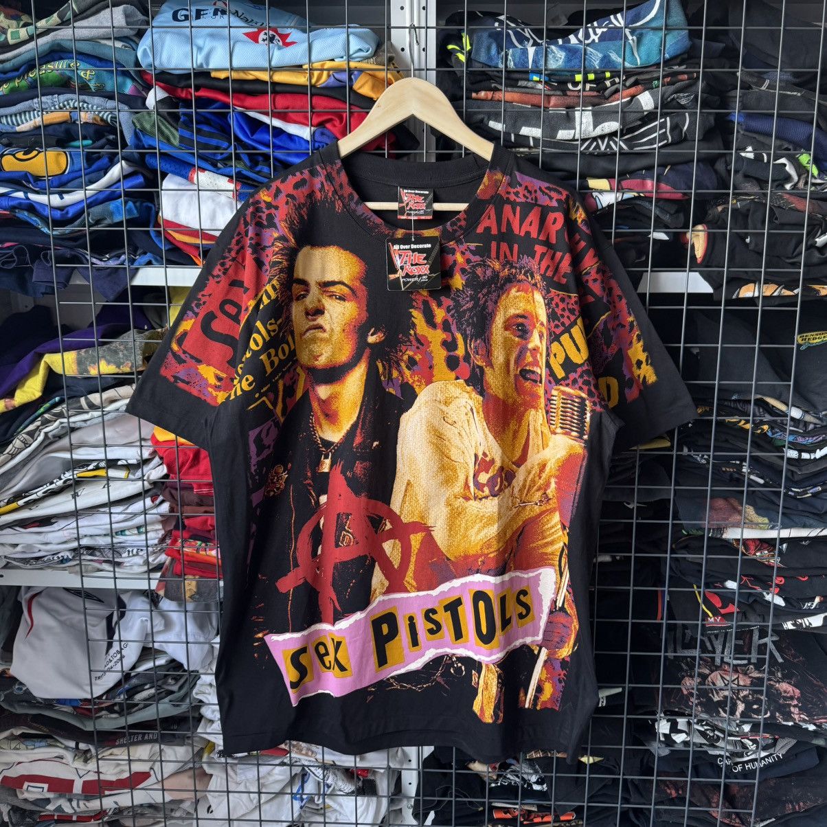 Band Tees Vintage Sex Pistols Sid Vicious Aop Punk T Shirt Hoodie, Sweatshirt | FlexRushtees.com