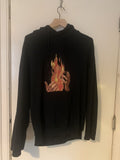 White Off White Fire Hoodie In Size S Custom Fit