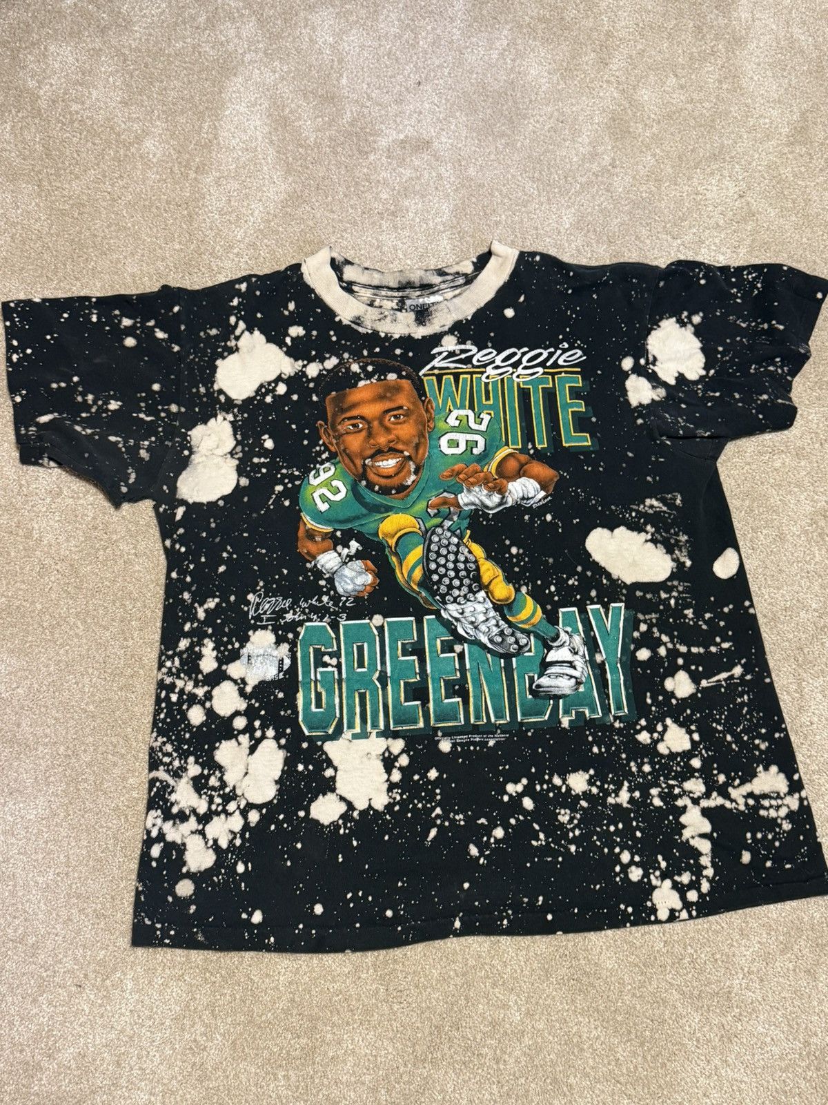 Vintage Packer Shirt Bleached Hoodie, Sweatshirt | FlexRushtees.com