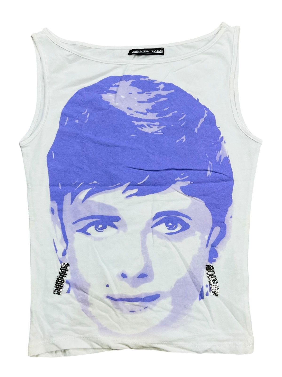 Custo Barcelona 2000s Compagnia Italiana Printed Face Tank