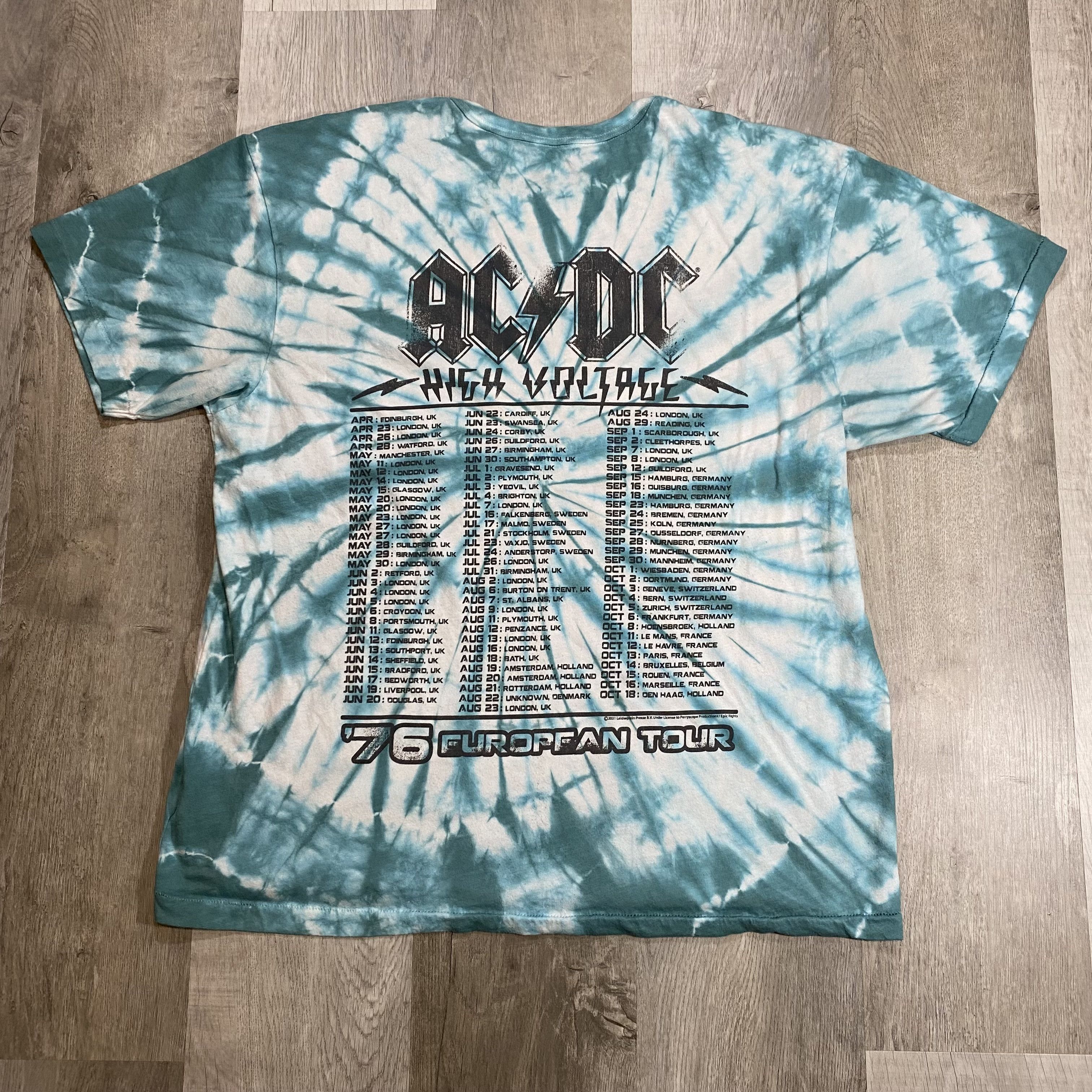 Vintage Acdc High Voltage Y2k European Tour Tee Hoodie, Sweatshirt | FlexRushtees.com