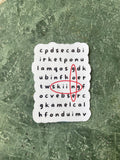 Gone Skiing Crossword Puzzle Sticker