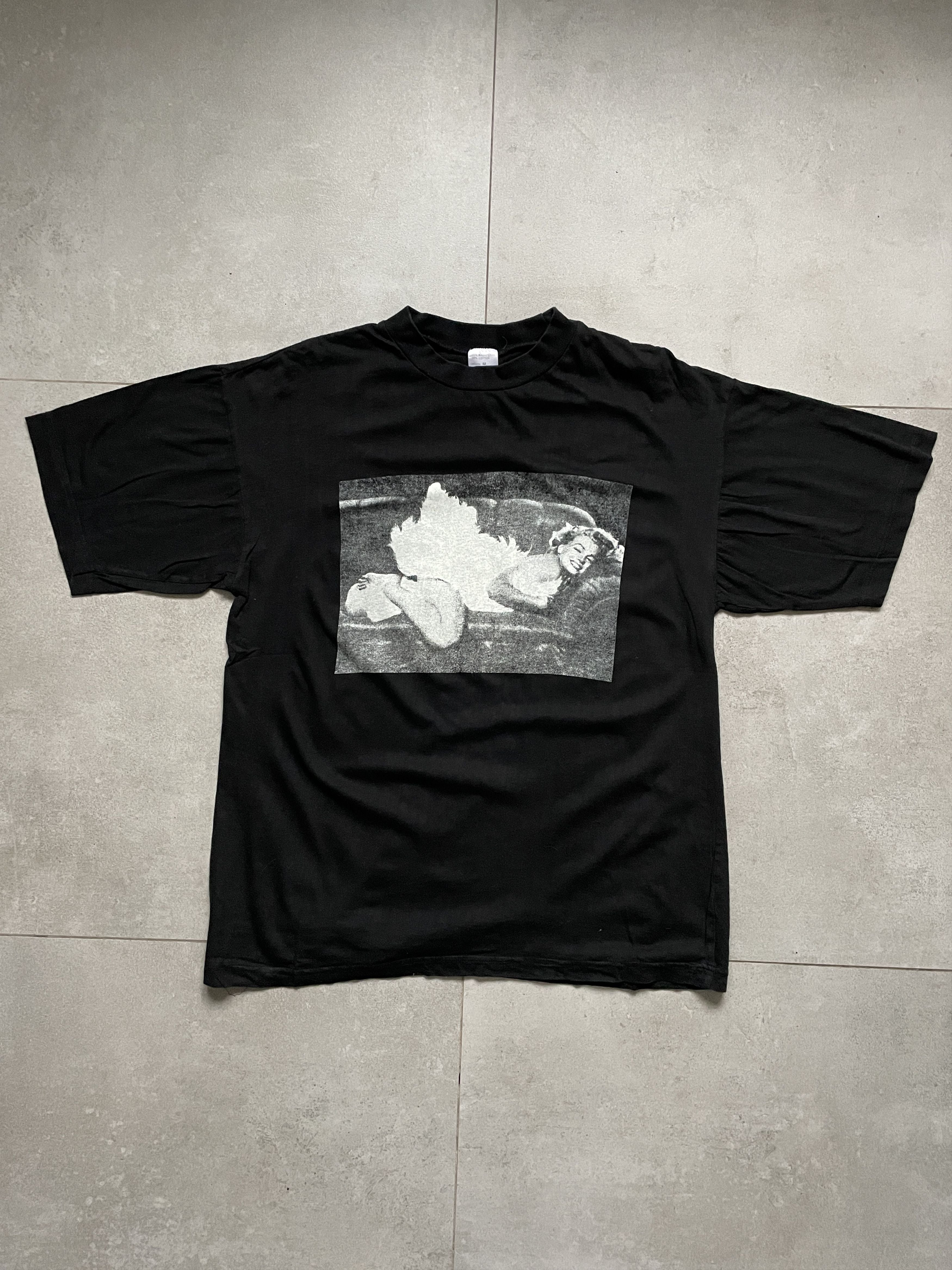 Vintage 90s Marilyn Monroe Black Boxy Tee Hoodie, Sweatshirt | FlexRushtees.com