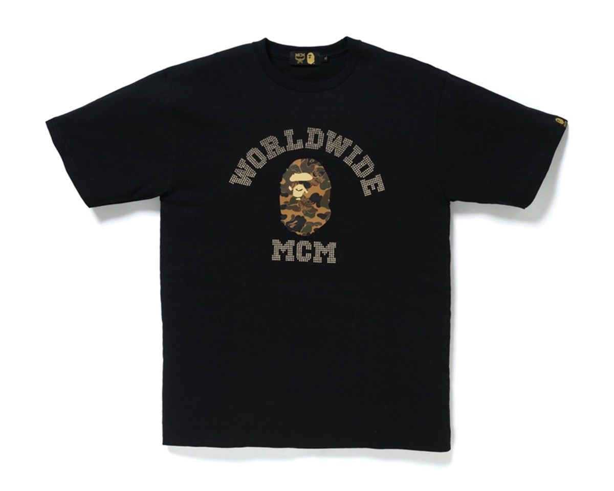Bape Mcm Rhinestone College Tee Bapehead Hoodie, Sweatshirt | FlexRushtees.com