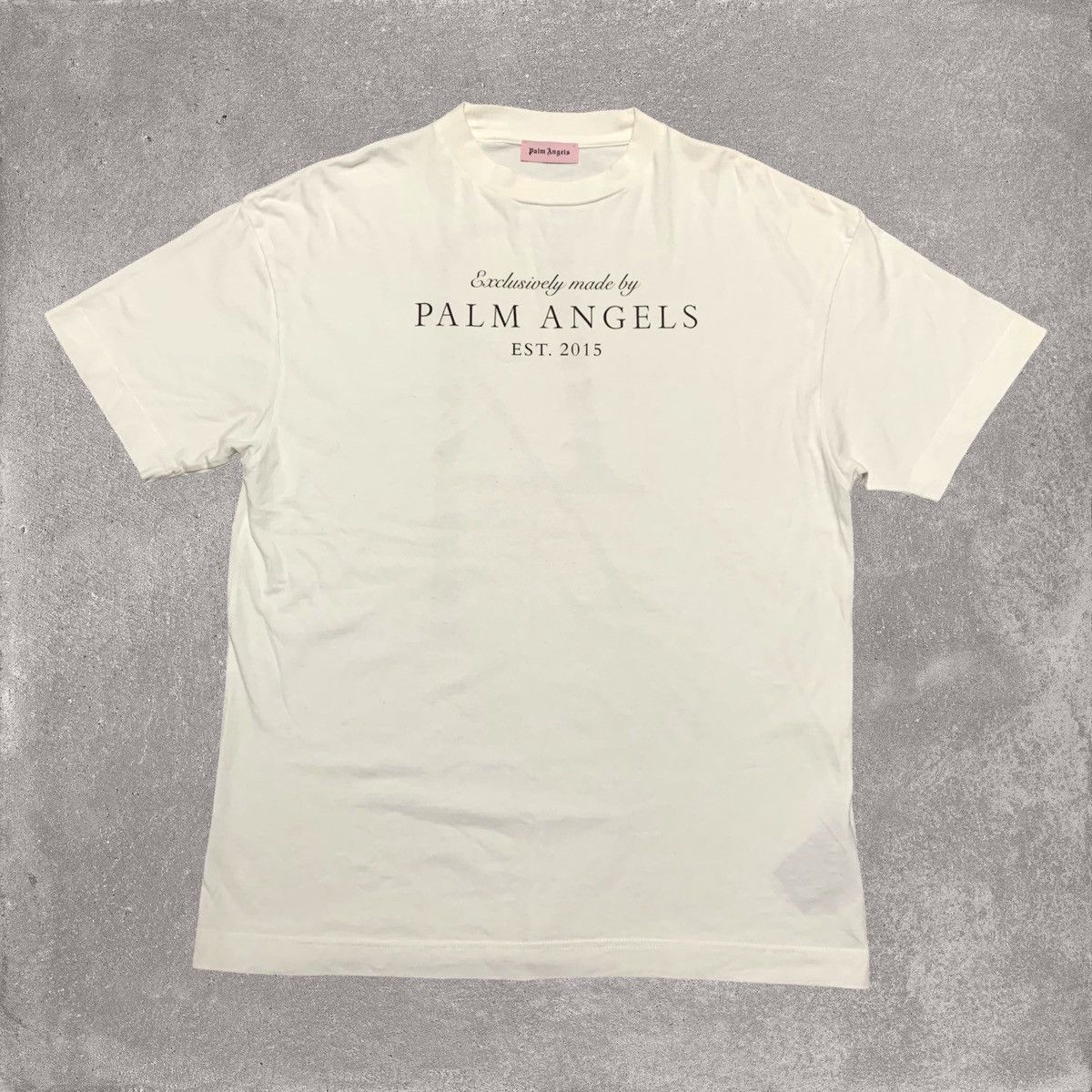 Angels Palm Angels Medium Exclusively Made By Palm Angels White Tee Hoodie, Sweatshirt | FlexRushtees.com