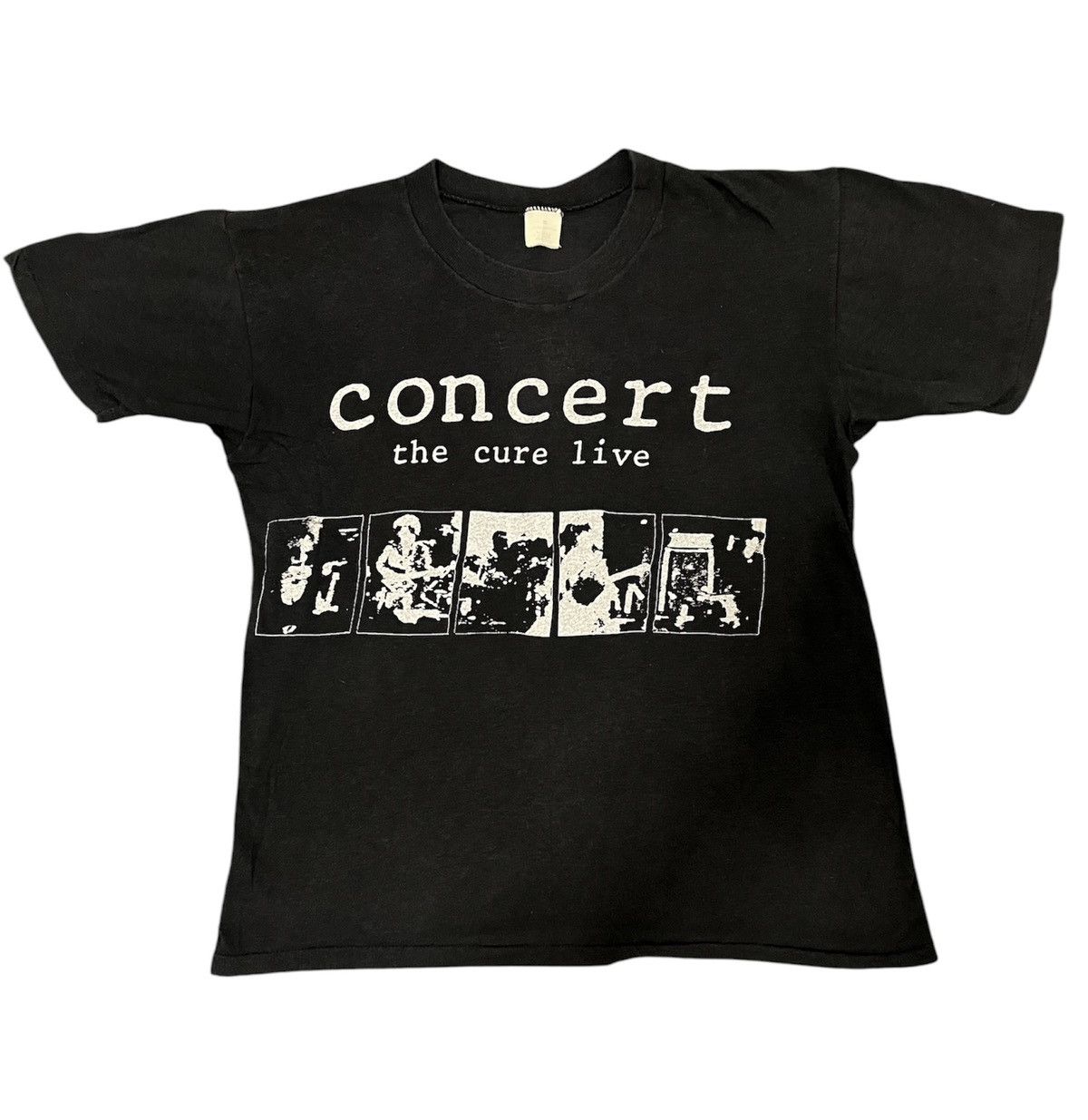 Vintage The Cure Live Concert 1980s Black T Shirt Hoodie, Sweatshirt | FlexRushtees.com