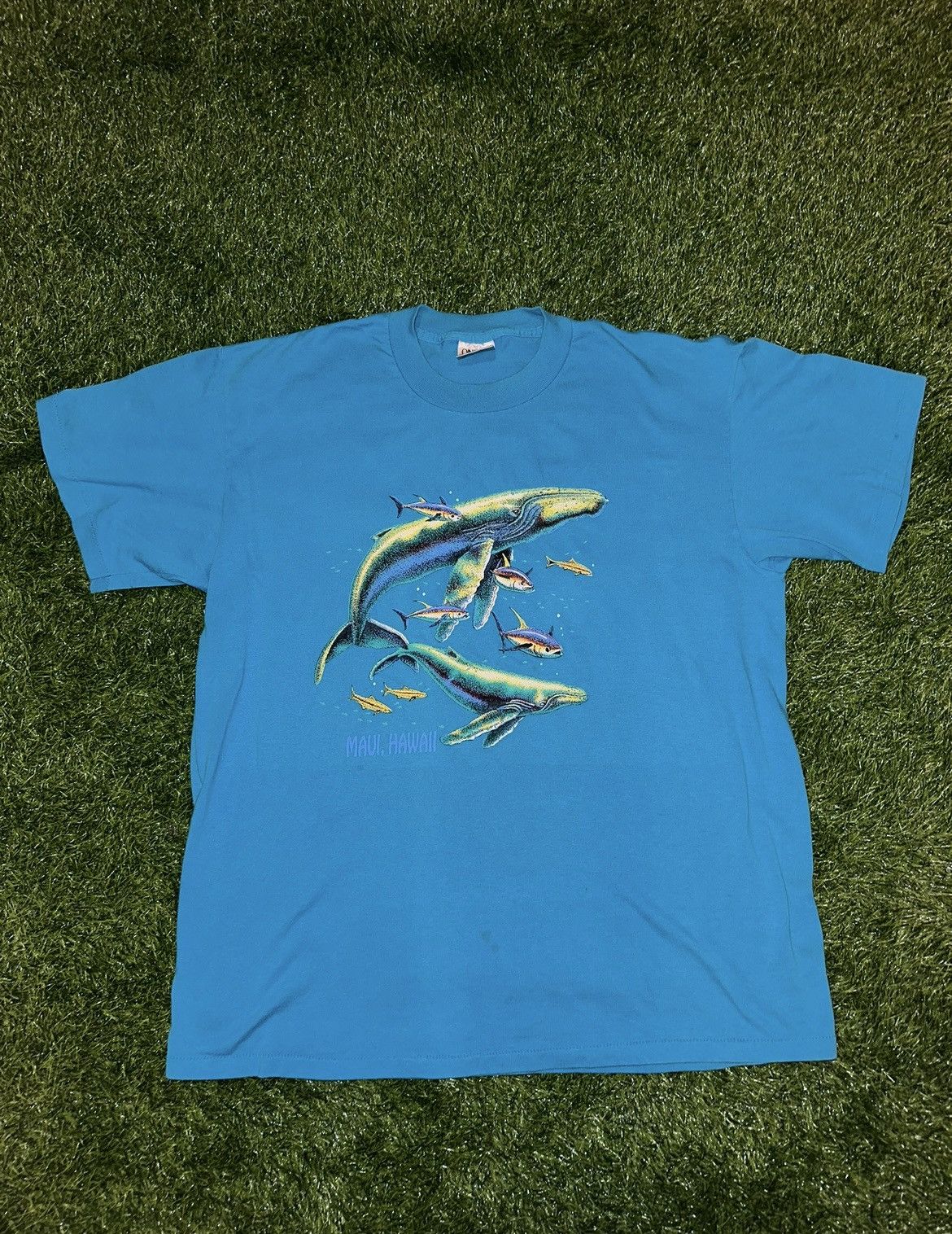 Vintage Ocean Maui Hawaii Whale Tee Shirt Size Xl
