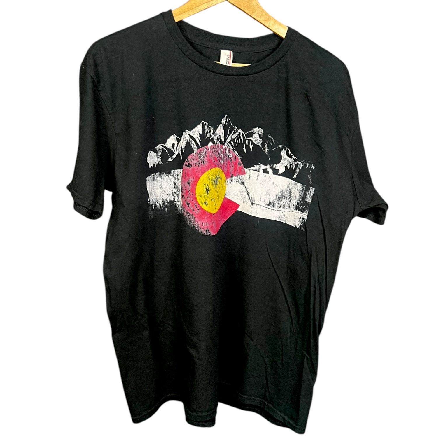 Anvil Men S Colorado State Flag Rockies Rocky Mountain T Shirt Xl