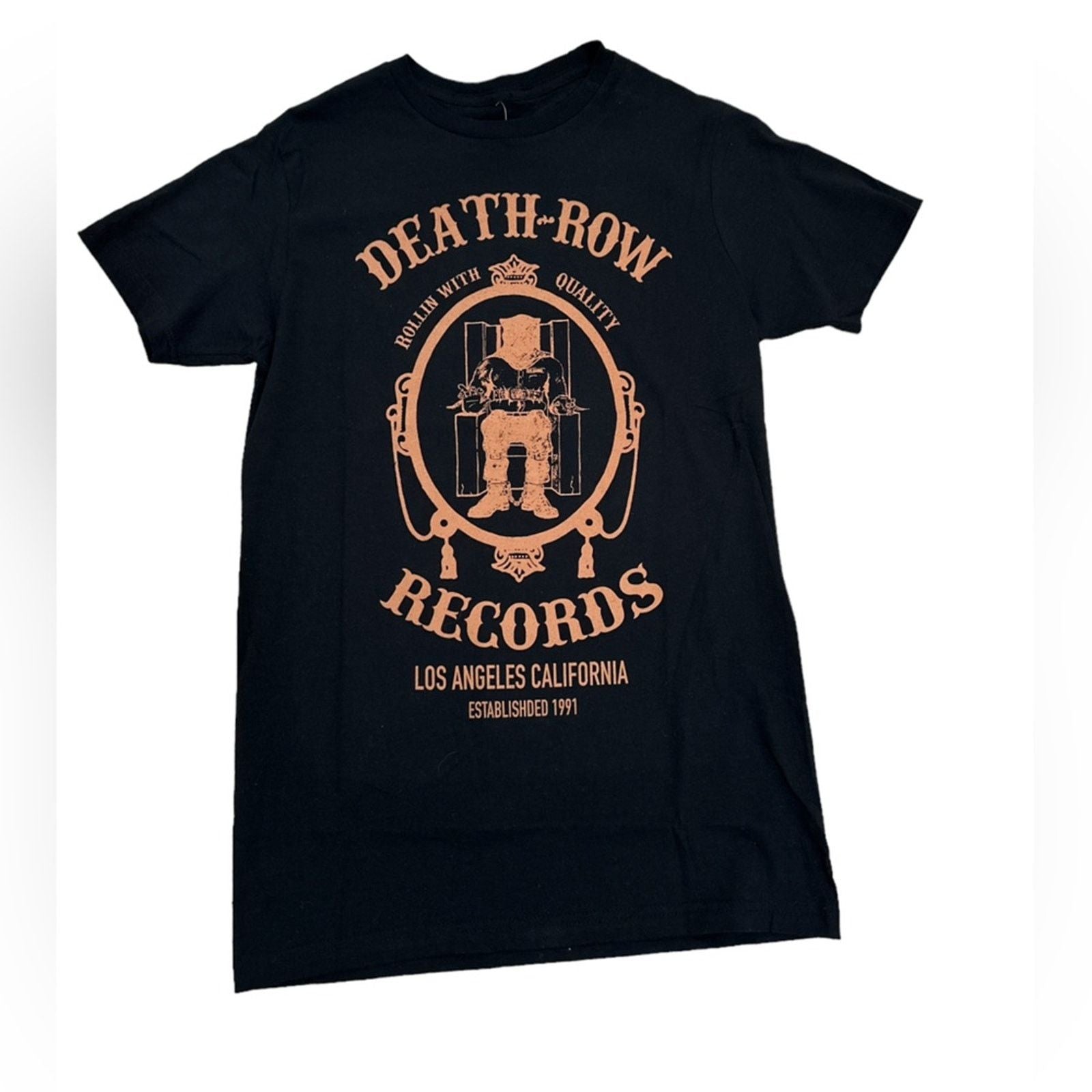 Death Row Records Nwt Death Row Records Mirror Chair Logo Tee Hoodie, Sweatshirt | FlexRushtees.com
