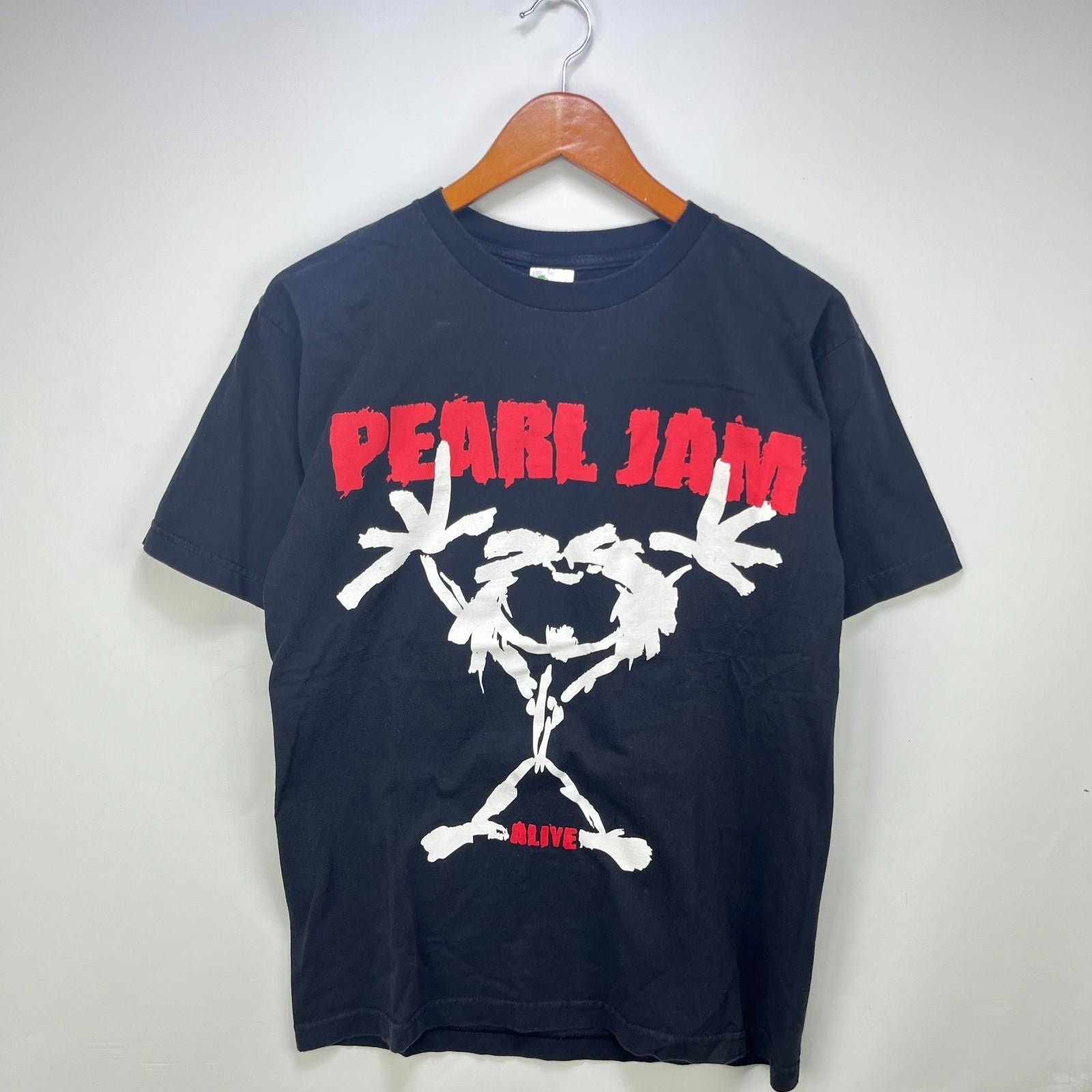 Vintage Pearl Jam Alive Band T Shirt Medium Stick Man Y2k Hoodie, Sweatshirt | FlexRushtees.com