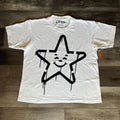 New Asspizza Stencil Star Paint Graphic Logo Tee White Black Hoodie, Sweatshirt | FlexRushtees.com