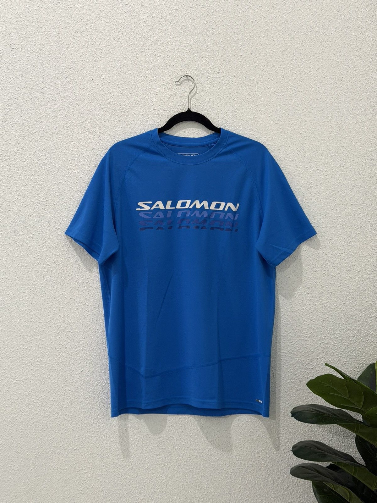 Salomon Actilite Shirt Mens Large Blue Active Running Hiking