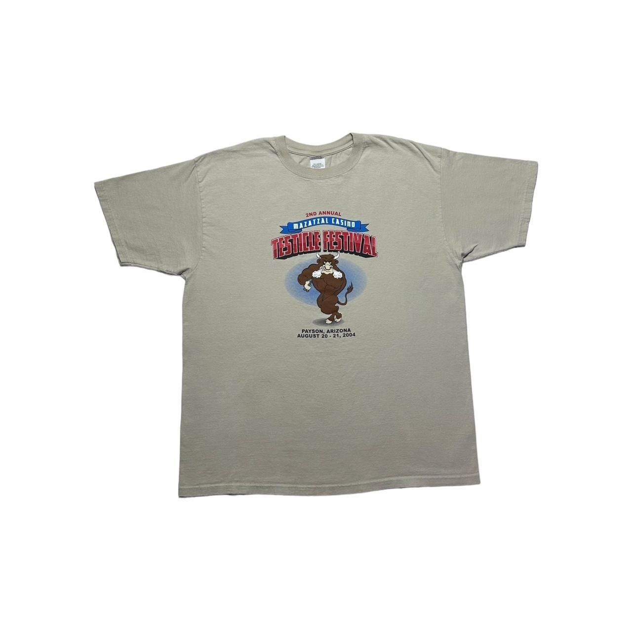 Vintage Y2k Testicle Festival Bull T Shirt