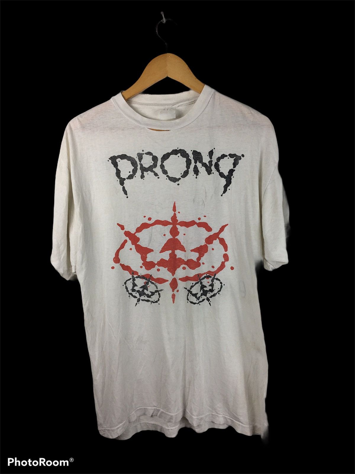 Rare Vintage Prong Distressed European Tour 90 Thrash Shirt Hoodie, Sweatshirt | FlexRushtees.com