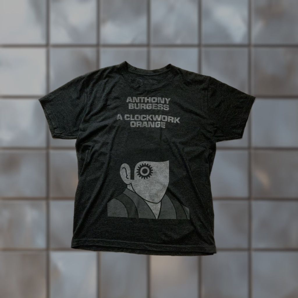 Vintage Anthony Burgess A Clockwork Orange Novel Book Out Of Print Clothing T Shirt Sz L Men