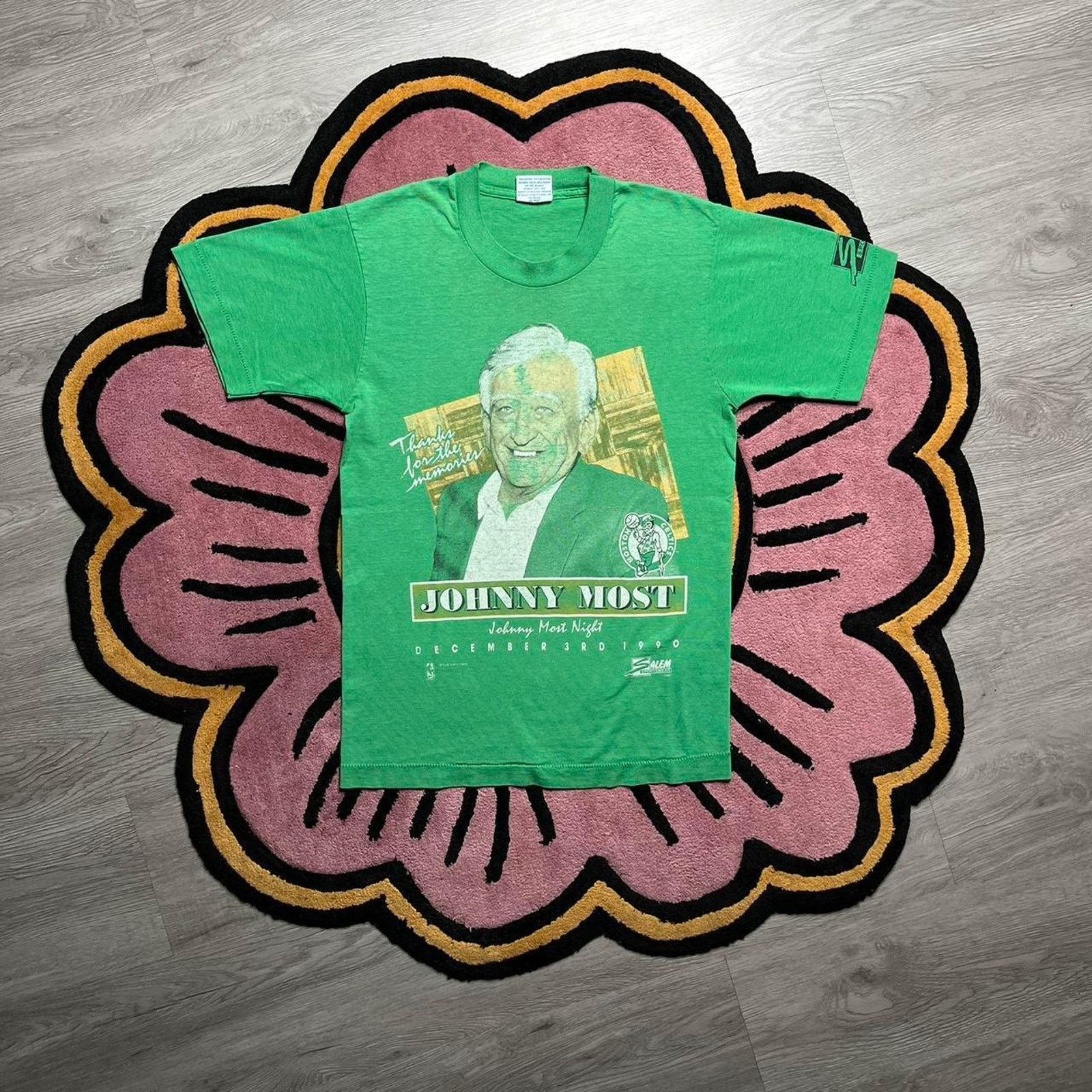 Salem Sportswear X Vintage Vintage Salem Sportswear Boston Celtics Johnny Most T Shirt Hoodie, Sweatshirt | FlexRushtees.com