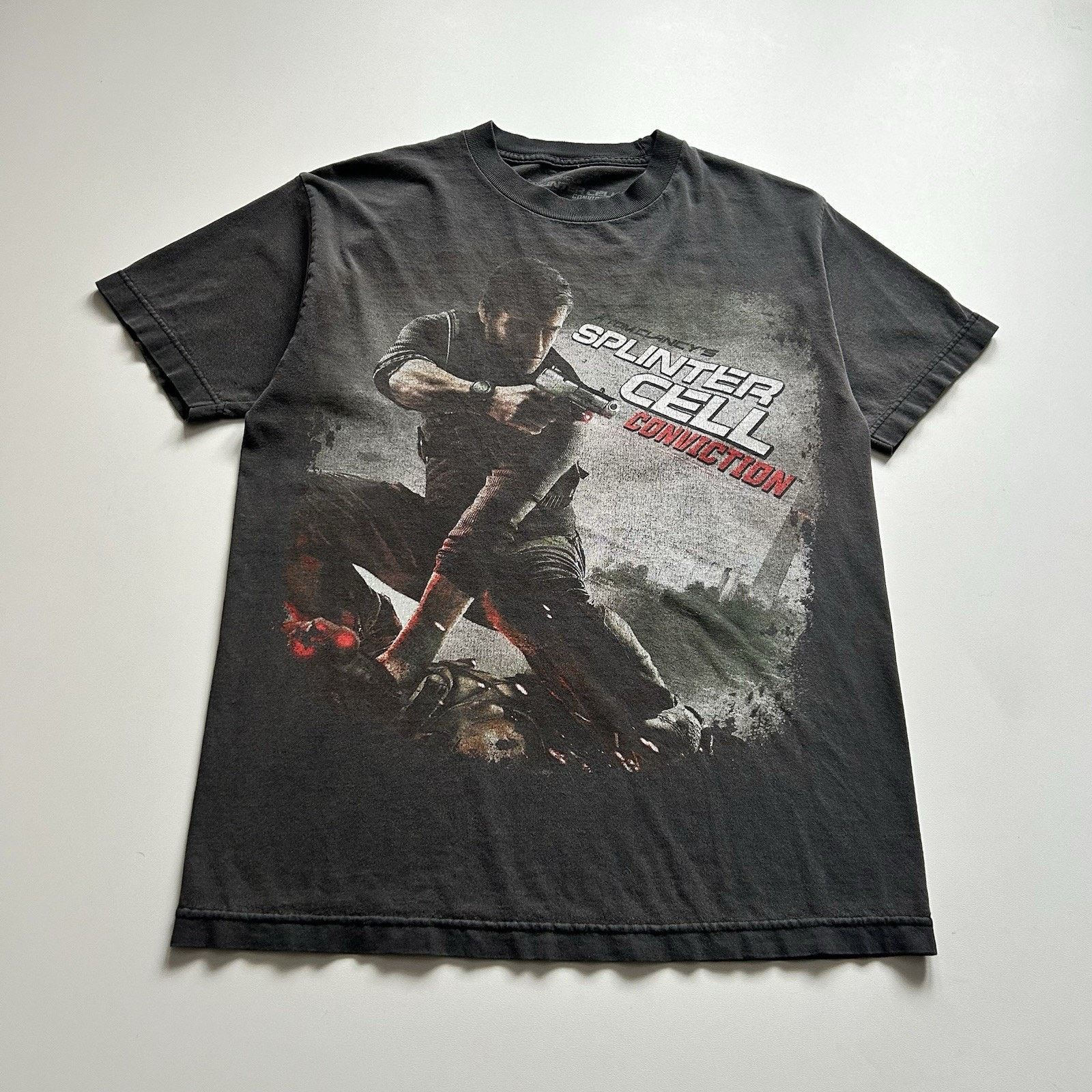 Vintage Tom Clancy S Splinter Cell T Shirt Medium Y2k Promo Hoodie, Sweatshirt | FlexRushtees.com