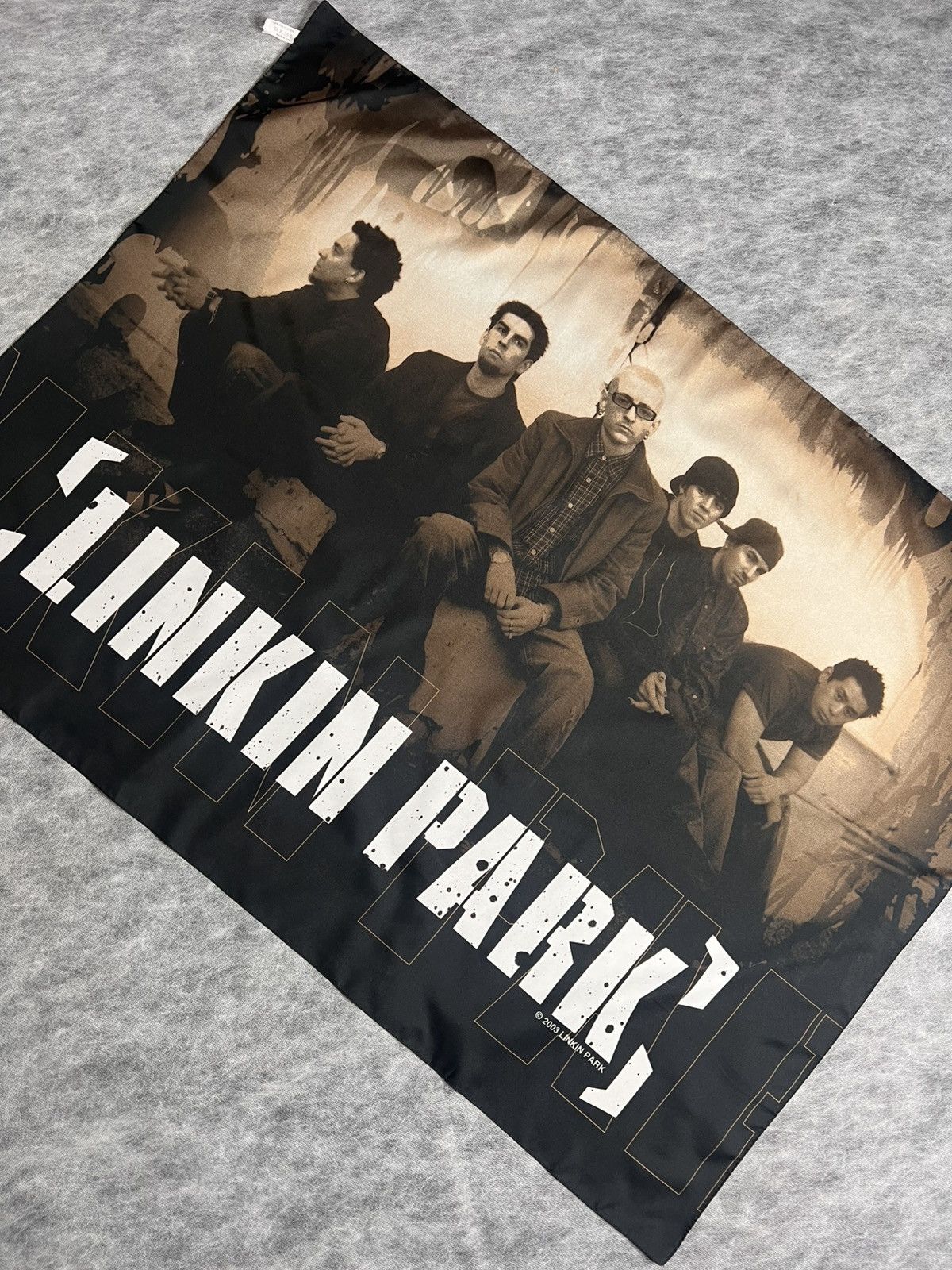 Band Tees Vintage 2003 Linkin Park Rock Flag Poster Hoodie, Sweatshirt | AU16VibeMintTees.com