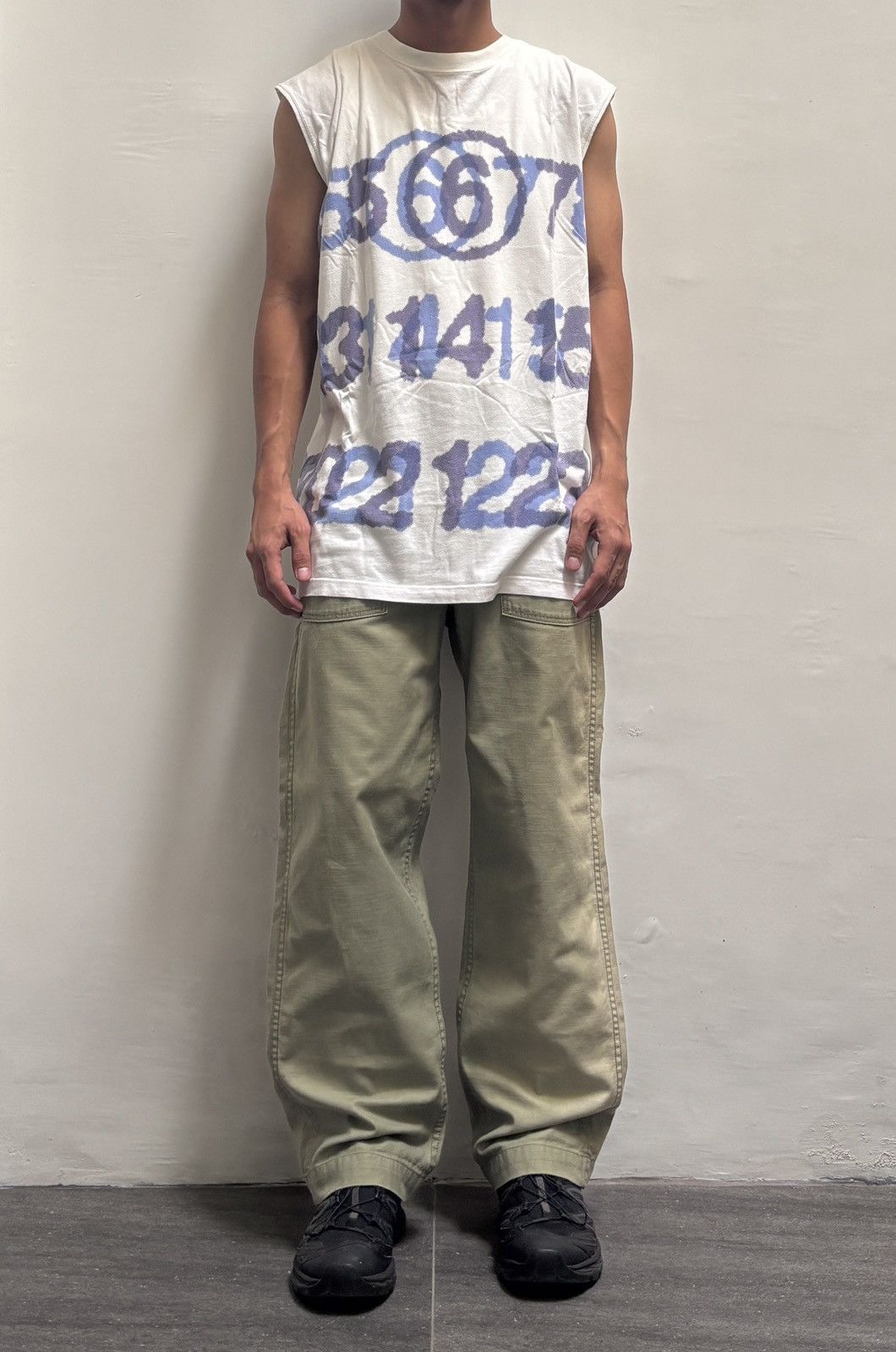 Maison Margiela Free Tax 2000s Mm6 Pixelated Logo Sleeveless Tee Hoodie, Sweatshirt | FlexRushtees.com
