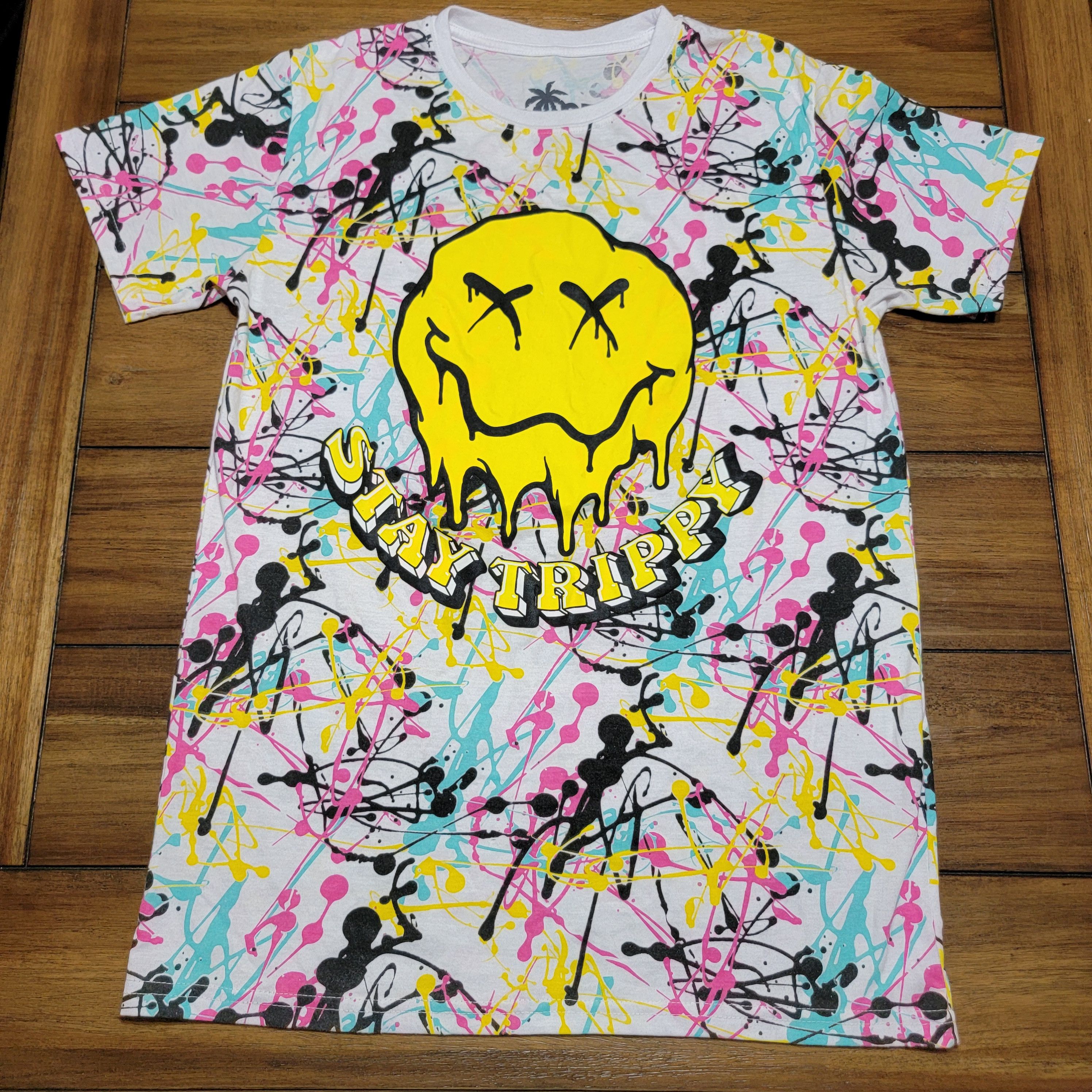 Other Vibes Ss Paint Splatter Tee Stay Trippy Size Medium
