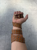 Japanese Brand Y2k Belt Avant Garde Metal Logo