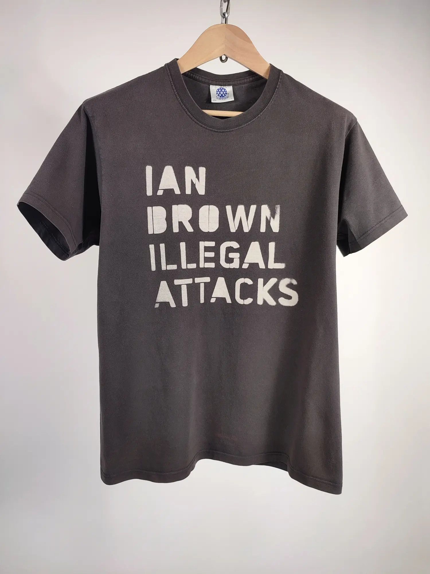 Vintage Ian Brown Illegal Attacks Vintage The Stone Roses T Shirt Hoodie, Sweatshirt | FlexRushtees.com