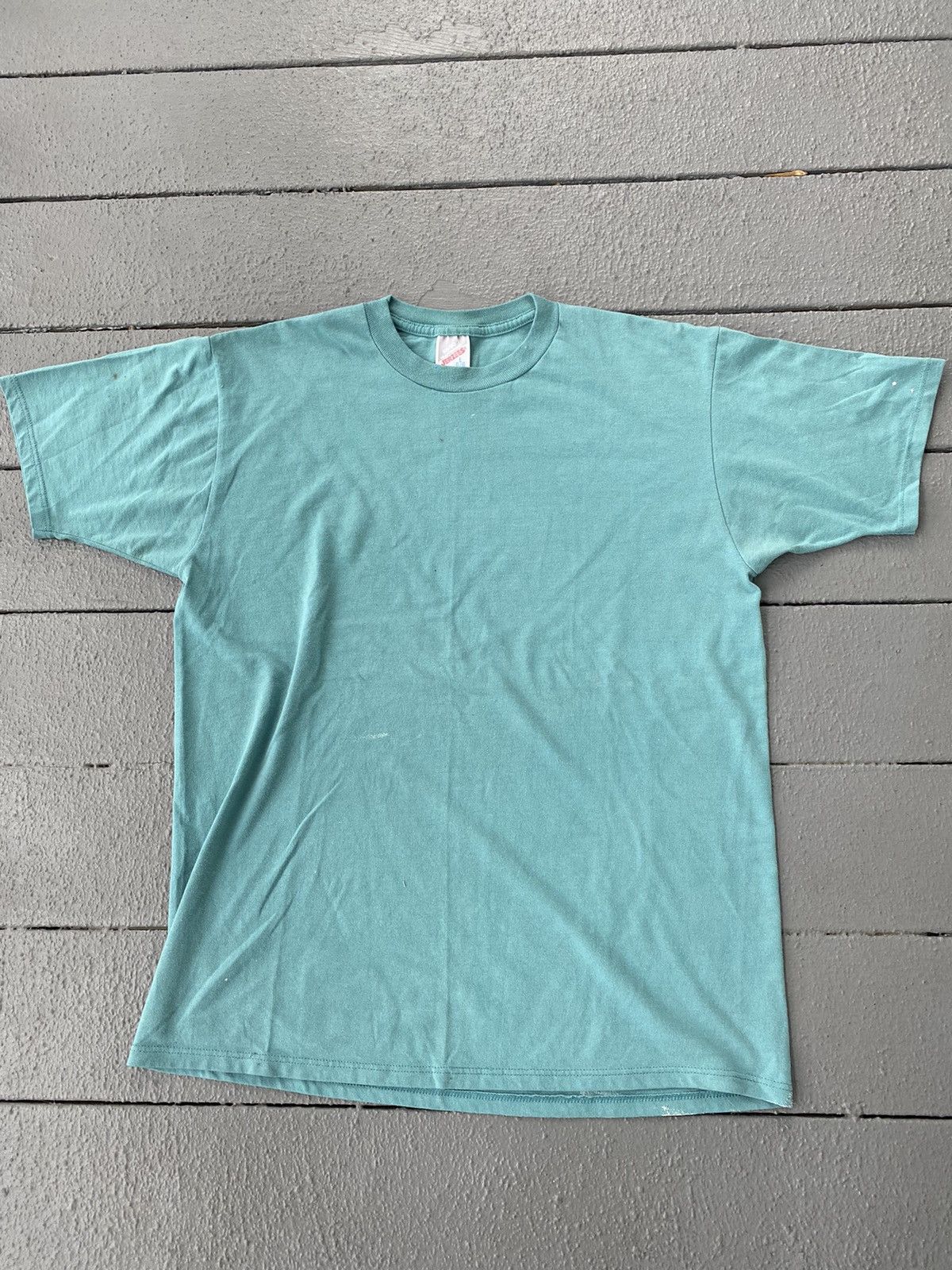 Vintage 90s Jerzees Blank Painter Workwear Tee Shirt Travis