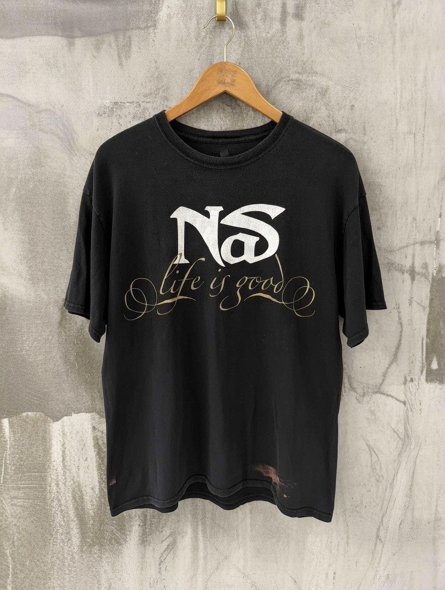Vintage 2012 Nas Life Is Good Promo Tee Hoodie, Sweatshirt | FlexRushtees.com