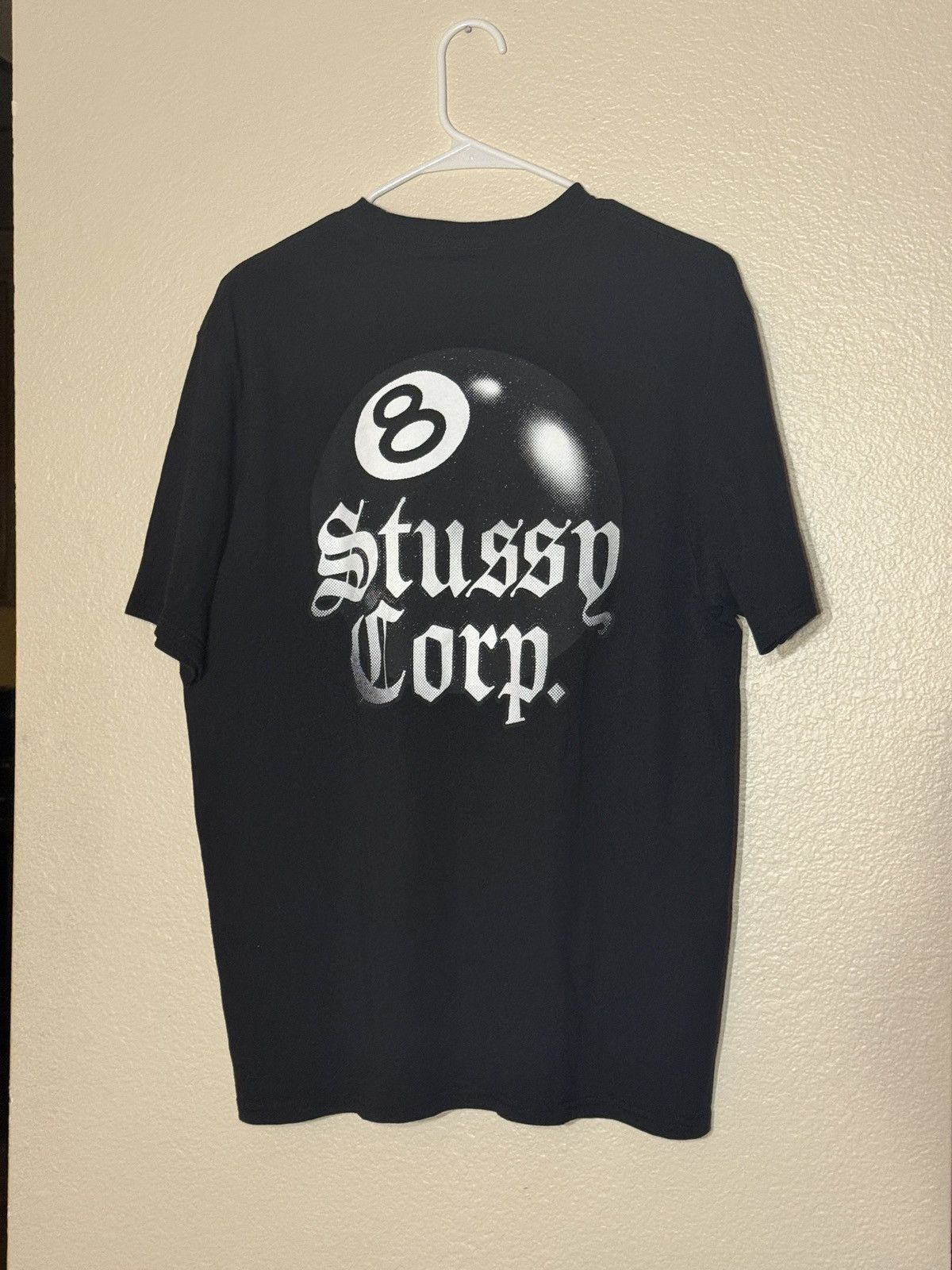 Stussy 8 Ball Corp Tee Large Hoodie, Sweatshirt | FlexRushtees.com
