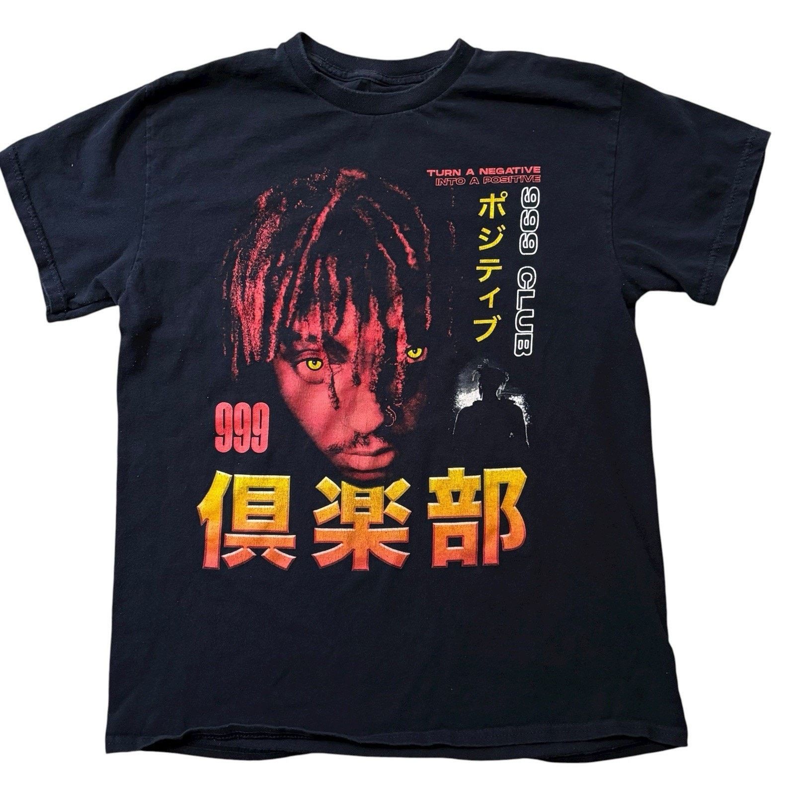 Other Juice Wrld Tee Medium Black 999 Club Kanji Turn A Negative Hoodie, Sweatshirt | FlexRushtees.com