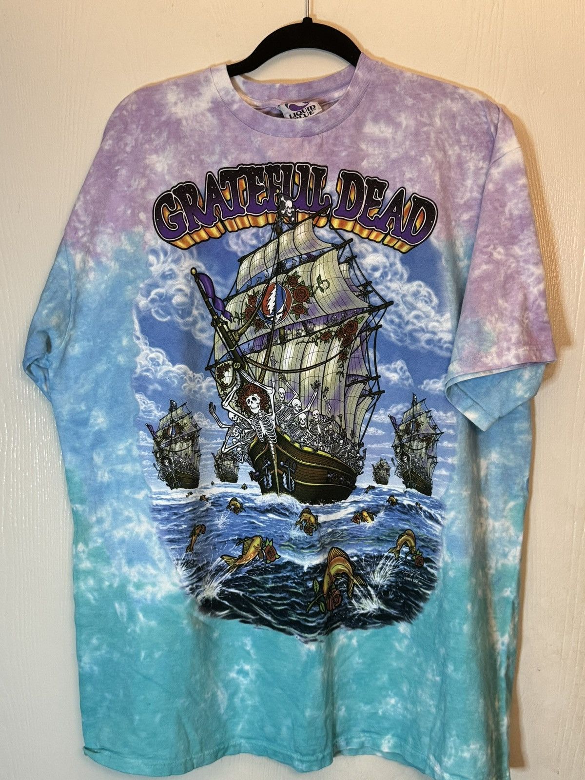 Liquid Blue Original Grateful Dead Tee Ship Of Fools Hoodie, Sweatshirt | FlexRushtees.com