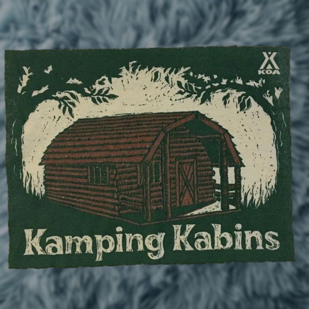 Vintage Koa Kamping Kabins Shirt M Usa Beige 80s 90s Grunge Camping Hiking Sun Palm Trees Be Hoodie, Sweatshirt