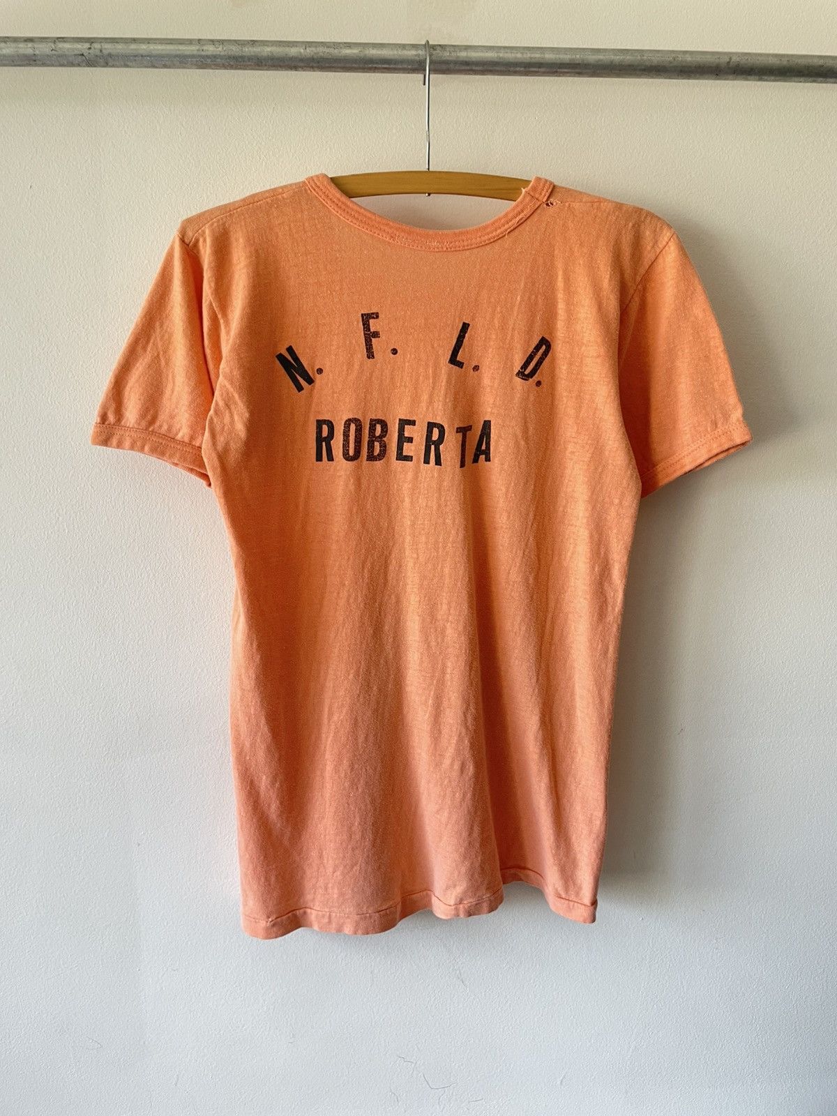 Other Vintage 70s Orange Roberta Graphic Tee