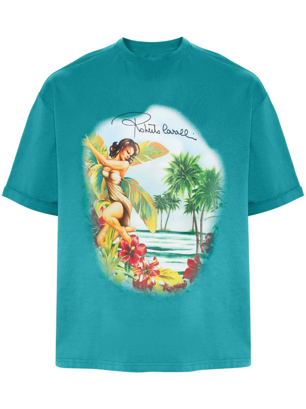Other Hawaii Print Cotton T Shirt Tropical Unisex Essential