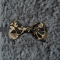 Vintage Handmade Custom Men S Butterfly Bow Tie Black Brocade Pre Tied Adjustable Bow Tie