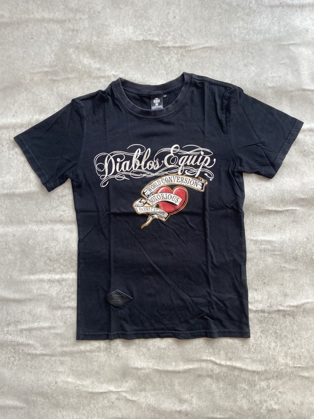 Japanese Brand X Le Grande Bleu L G B Cross Diablos Equip Poem Tshirt