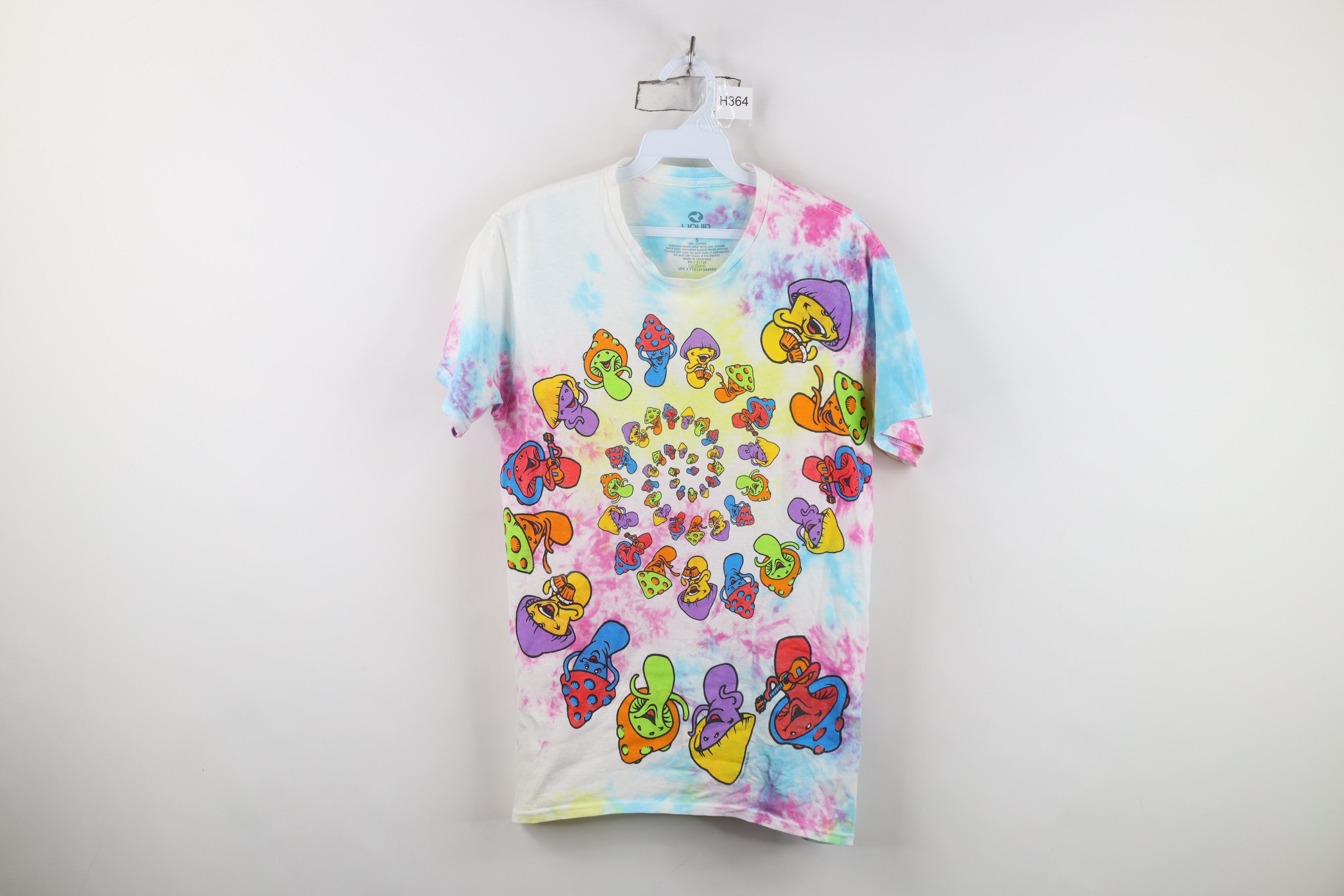 Liquid Blue Vintage Y2k Liquid Blue Mushroom Tie Dye Acid Wash T Shirt
