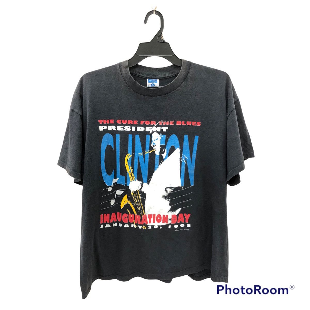 Vintage 90s Clinton The Cure For The Blues President T-Shirts, Hoodie, Sweatshirt | FlexRushtees.com