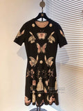 Mcqueen Alexander Mcqueen Black Butterfly Print Pattern Knitted Dr T-Shirts, Hoodie, Sweatshirt | AU16VibeMintTees.com