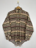Vintage 80s Italian Designer Native Navajo Motive Shirt