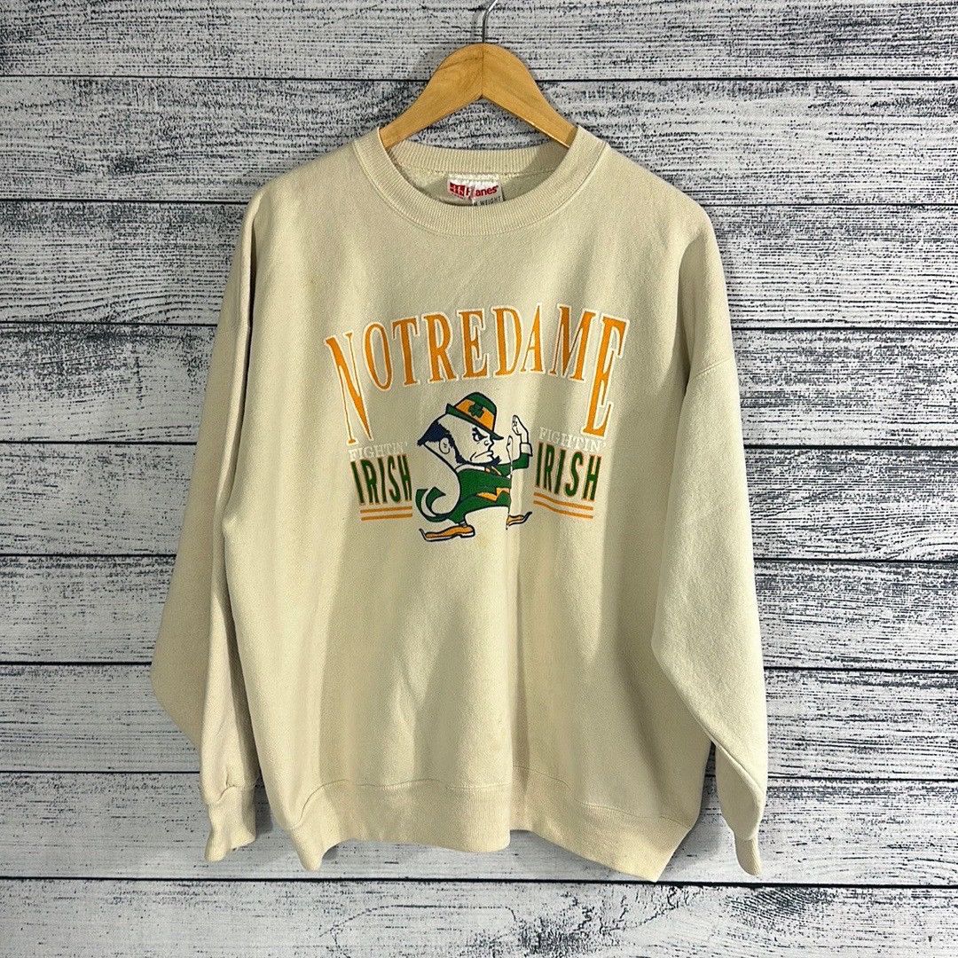 Ncaa X Vintage Vintage Hanes Notre Dame College University Off White Cream