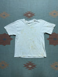 Vintage Vtg Blank White T Shirt Fruit Loom Distress Kids M Baby Tee