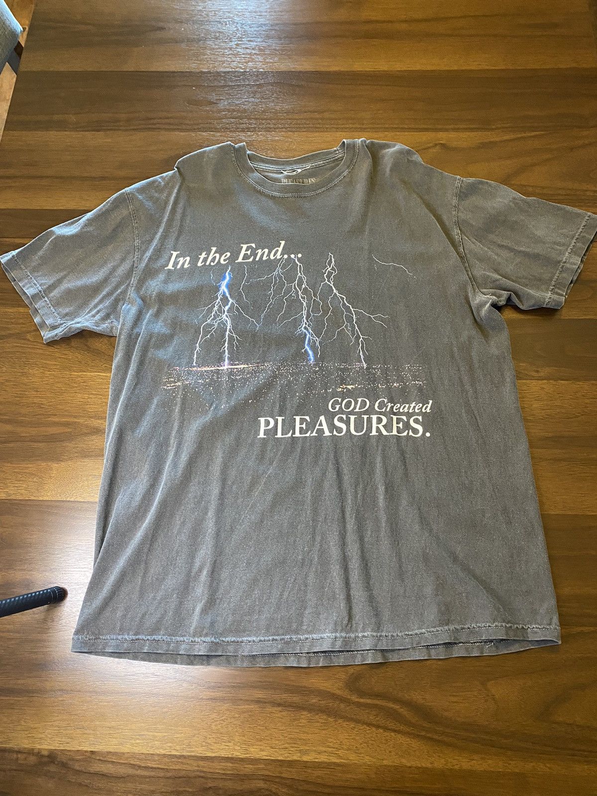 Pleasures End Times Pigment Dye Tee Black Hoodie, Sweatshirt | FlexRushtees.com