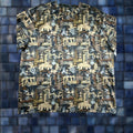 Large Oil Field Rig Camo Drilling Short Sleeve Multicolor