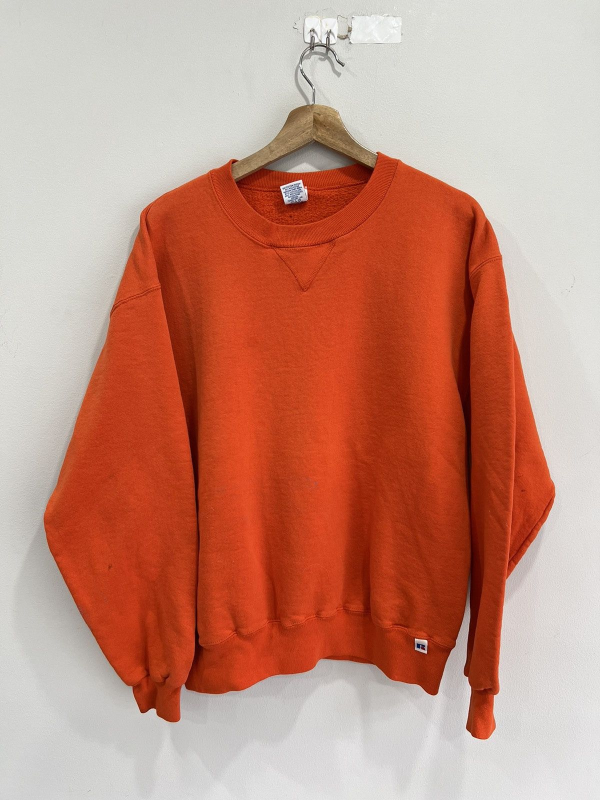Russell Athletic Vintage 90s Russell Athletic Blank Sweater Crewneck Orange