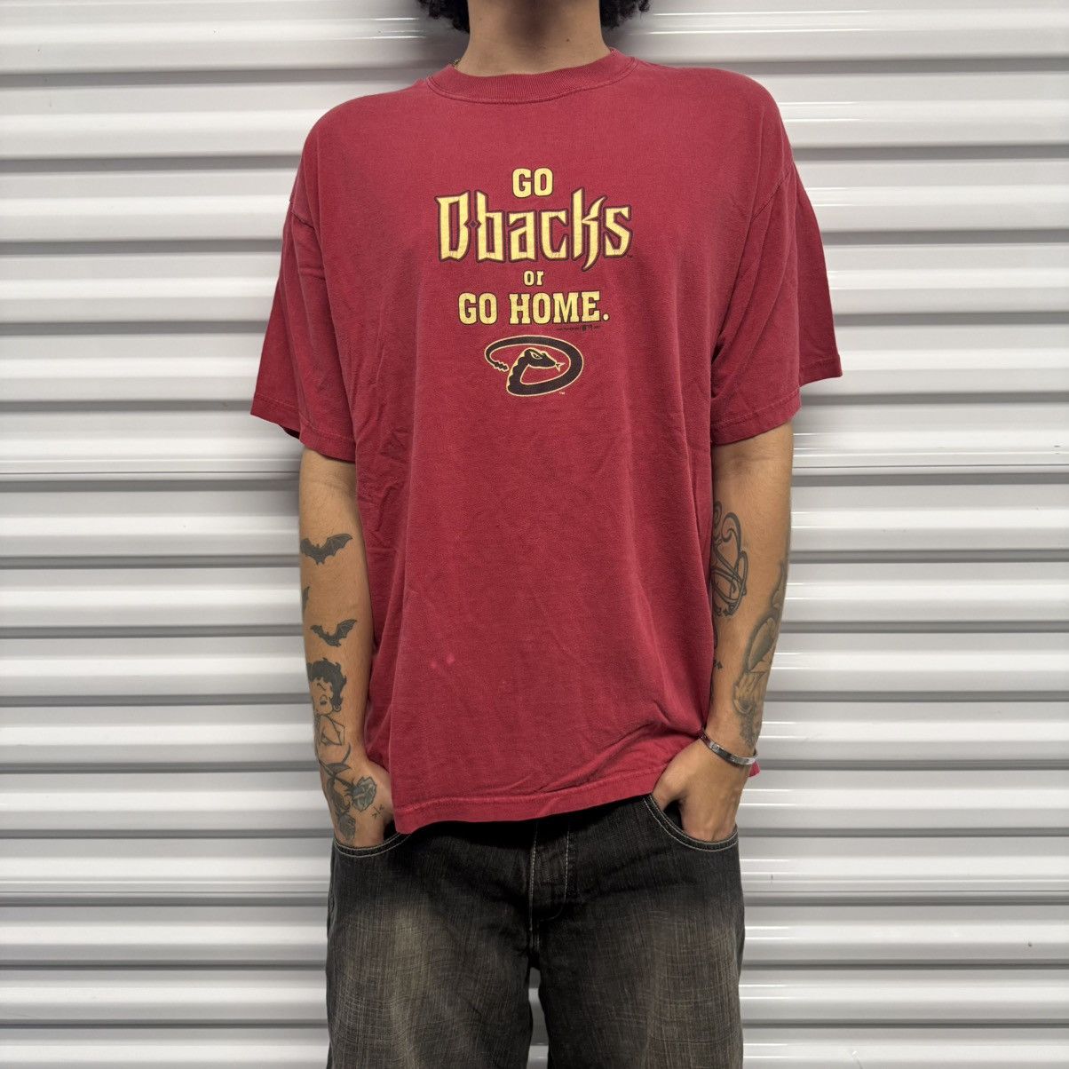 Other Vintage Y2k 2000s Red Arizona Diamondbacks Baseball Tee Hoodie, Sweatshirt | FlexRushtees.com