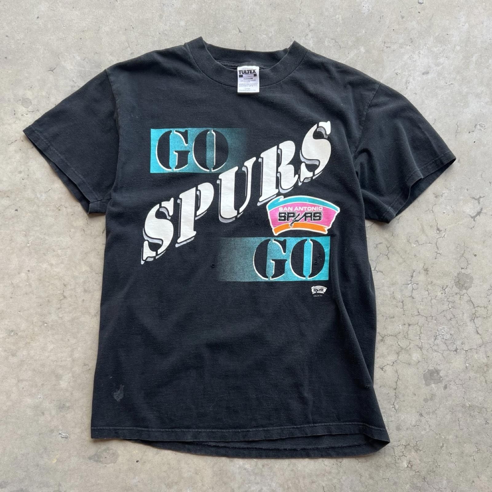 Tultex 90s Go Spurs Go Tee Vintage Rare