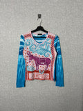 Barcelona Custo Barcelona New Mexico All Over Printed Long Sleeve Top