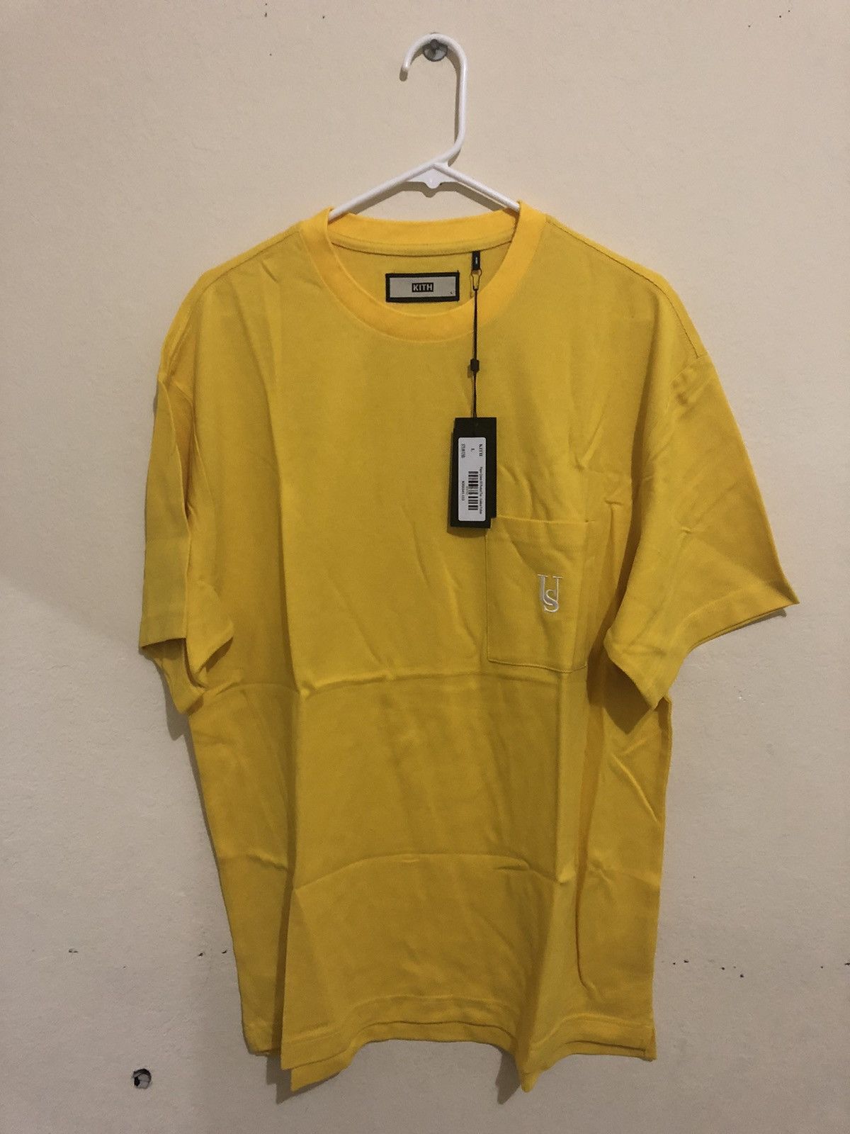 Kith Us Pocket Tee Yellow S Nee Hoodie, Sweatshirt | FlexRushtees.com