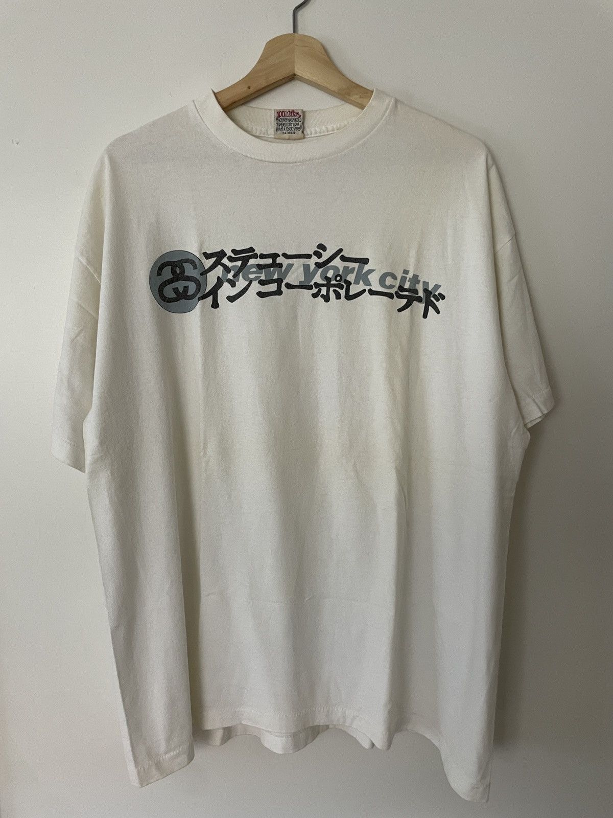 Vintage 90s New York Tokyo Stussy Tee Hoodie, Sweatshirt | FlexRushtees.com